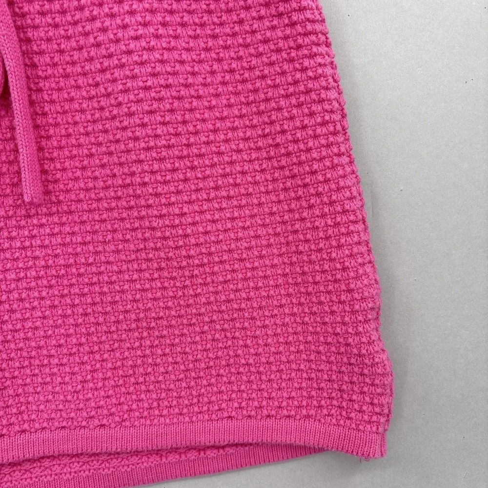 Dodo Bar Or Skirt Small 40 Pink‎ Textured Knit Mini Drawstring Pas Pour T Waffle